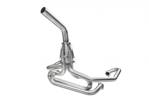 BUGPACK Stainless Steel Competition Exhaust with Straight Stinger, 1 1/2” Diameter Tubing