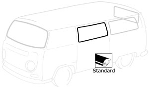 Window Seal, 68-79 Bay; Middle Window Cal-look No Vent