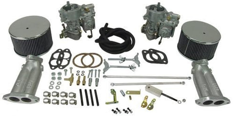 EMPI 4416 Deluxe Dual 40mm Carburetor Kit with EMPI Twist Linkage, Type 1