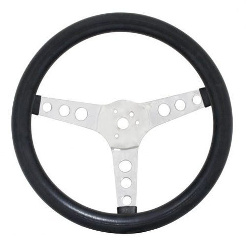 EMPI Poly-Foam Steering wheel, 3 spoke, 12 ½" Dia., 3 ½" Dish / 3 ⅛"