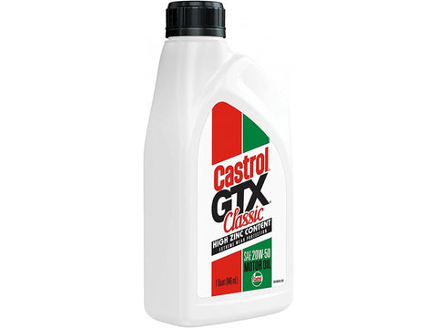 Castrol GTX Classic 20W-50 High Zinc Motor Oil; Quart