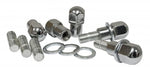 Chrome Nut & Stud Kit, with Flat Washers M12-1.5