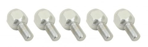 EMPI 9565 Chrome Lug Bolts - M12-1.5, 20mm Long, Set of 5, Steel / Aluminum Wheels