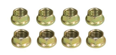 EMPI 2983 6 Point 8mm Engine Nuts, Gold Zinc Plated, 8 pcs